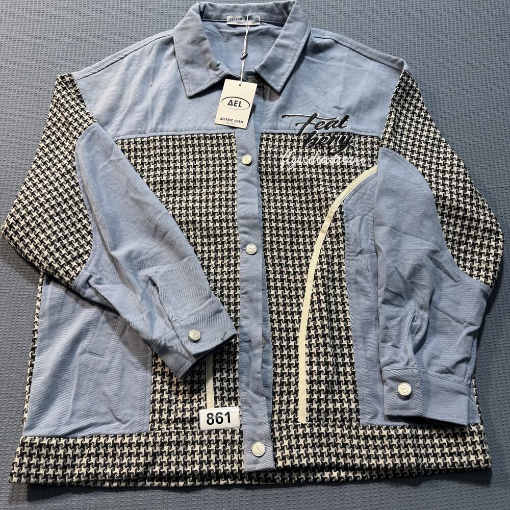 AELFRIC‎ EDEN Men Blue Long-Sleeved Shirt Sz XL Brand New